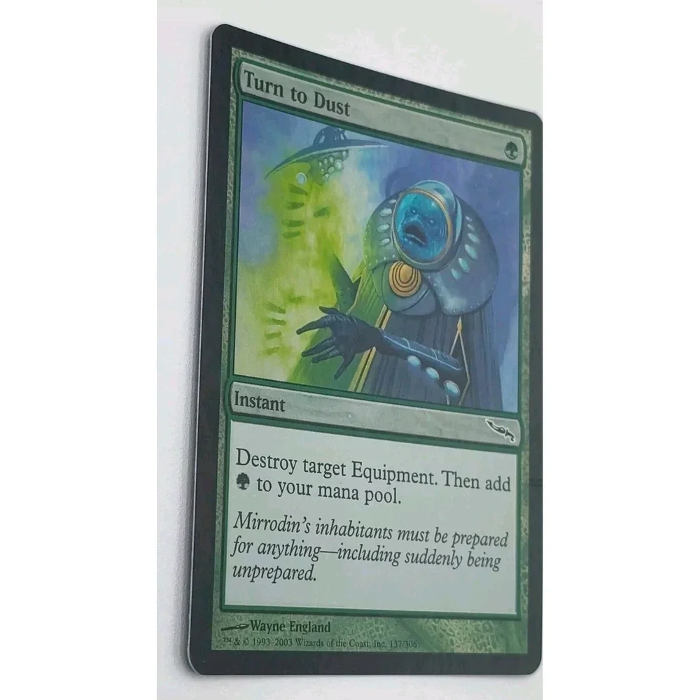 MTG FOIL Turn to Dust CARD Mirrodin INSTANT Forest MAGIC TH GATHERING BG.1WA2025